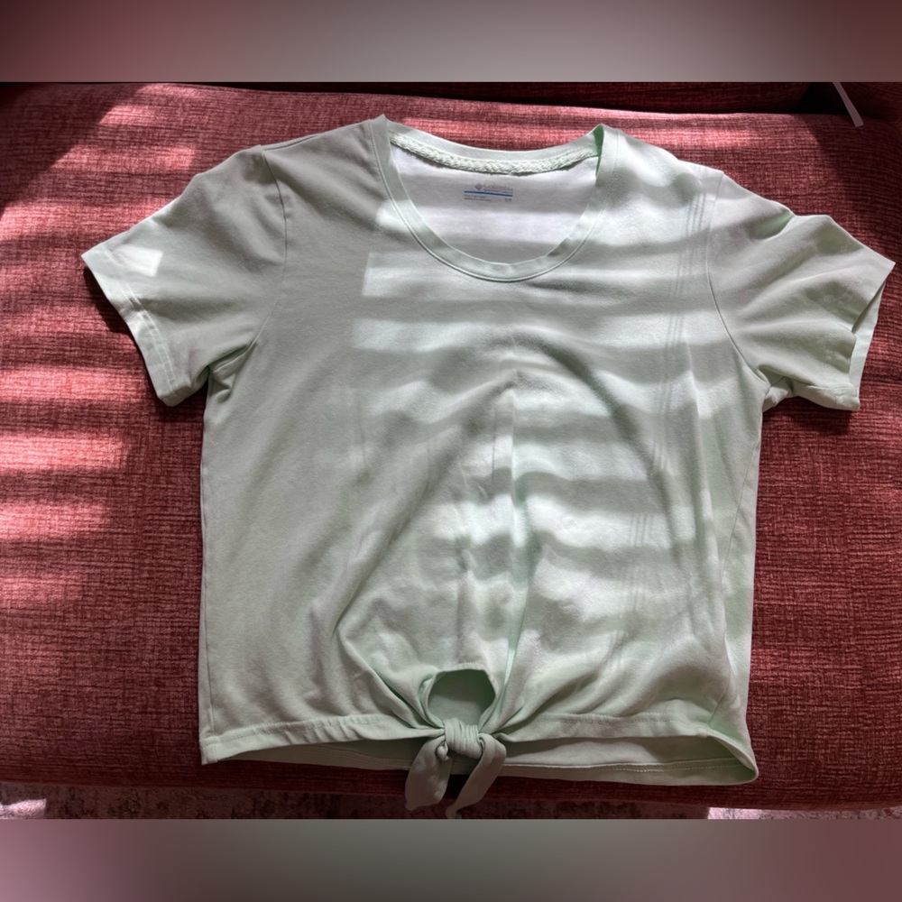 Light Green Tie-Front T-Shirt